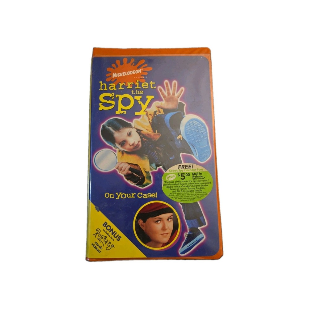 Vintage Y2K Nickelodeon Harriet the Spy VHS, 1997, Orange Clamshell/Cassette)